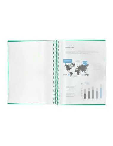 CARPETA ESCAPARATE C/ESP.60 FUNDAS PP A4 VE.