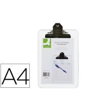 PORTANOTAS PINZA SUPERIOR Q-CON.PLASTICO TPTE.DIN A4