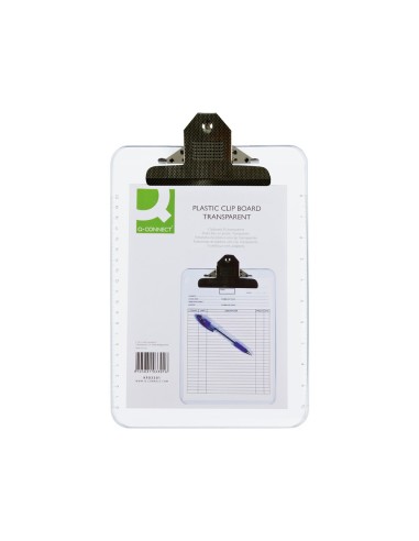 PORTANOTAS PINZA SUPERIOR Q-CON.PLASTICO TPTE.DIN A4
