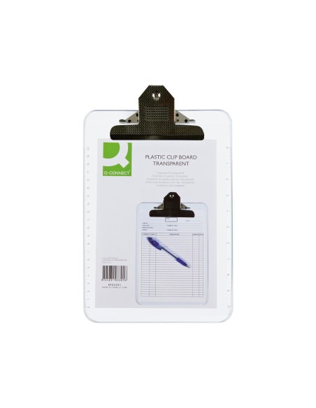 PORTANOTAS PINZA SUPERIOR Q-CON.PLASTICO TPTE.DIN A4