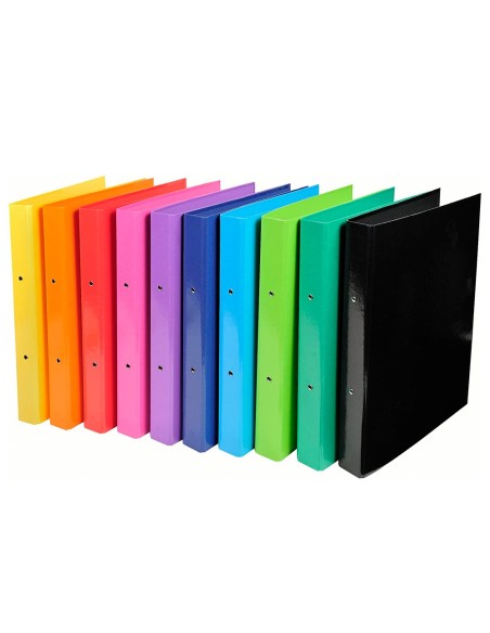 CARPETA EXACOMPTA 2 ANILLAS 30MM A4 CARTON FORRADO PVC SURT.