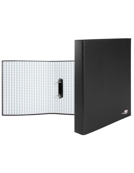 CARPETA 2 A 25 MM MIXTAS C.FORRADO PAPER FL.NEGRA