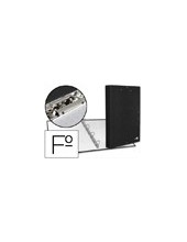 CARPETA 4 A 25 MM C.FORRADO FL.SOLAPAS MINICLIPS NEGRA 2
