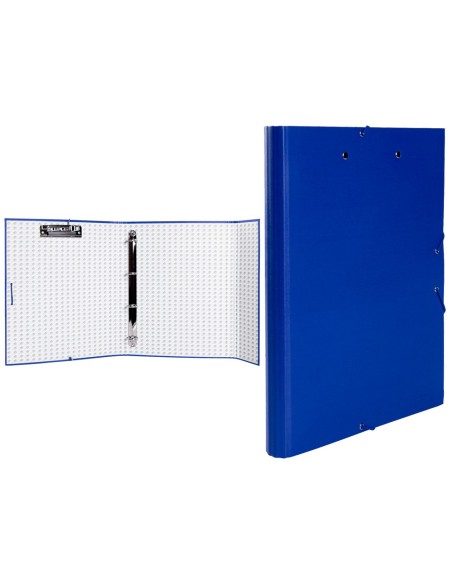 CARPETA 4 A 25 MM C.FORRADO FL.SOLAPAS MINICLIPS AZUL