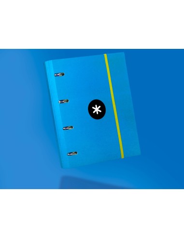 CARPETA RECAMBIO Y SOLAPA ANTARTIK A4 CUADRO 5MM FORR.4A.RED.40MM AZ.