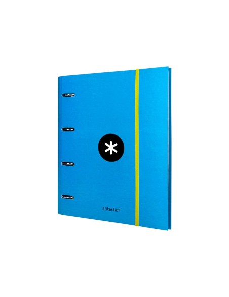 CARPETA RECAMBIO Y SOLAPA ANTARTIK A4 CUADRO 5MM FORR.4A.RED.40MM AZ.