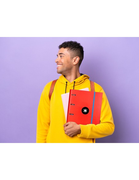 CARPETA RECAMBIO Y SOLAPA ANTARTIK A4 CUADRO 5MM FORR.4A.RED.40MM RJ.