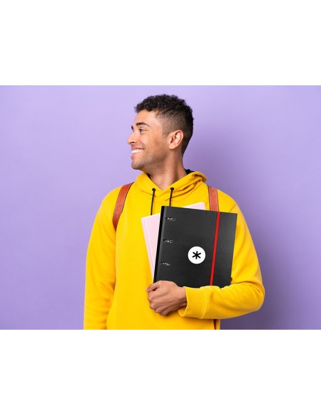 CARPETA RECAMBIO Y SOLAPA ANTARTIK A4 CUADRO 5MM FORR.4A.RED.40MM NG.