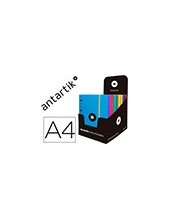 CARPETA RECAMBIO ANTARTIK A4 CUADRO 5MM FORRADA 4 ANILLAS 25MM SURT 2