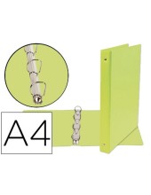 CARPETA 4A.25 MM MIXTAS LIDERPAPEL A4 CARTON FORRADO PVC VERDE KA03