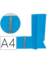 CARPETA 4A.40 MM MIXTAS LIDERPAPEL A4 CARTON FORRADO PVC AZUL KA12