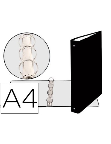 CARPETA 4A.30MM REDONDAS EXACOMPTA DIN A4 CARTON FORRADO NEGRA 51371E