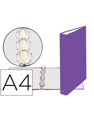 CARPETA 4A.30MM REDONDAS EXACOMPTA A4 CARTON FORRADO MORADO 51376E