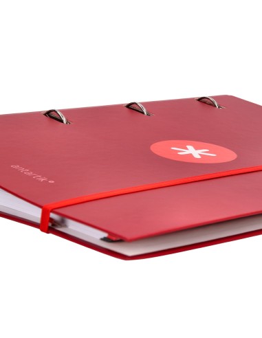 CARPETA RECAMBIO  ANTARTIK A4 5MM FORRADA 4AN.REDONDAS 40MM FRAMBUESA