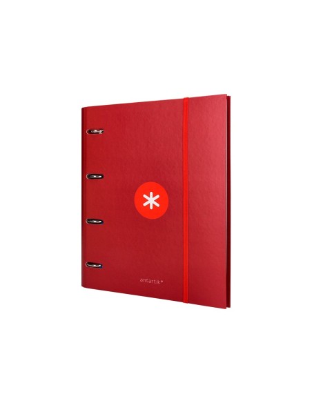 CARPETA RECAMBIO  ANTARTIK A4 5MM FORRADA 4AN.REDONDAS 40MM FRAMBUESA