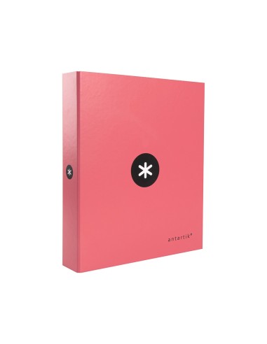 CARPETA 4 ANILLAS 40MM MIXTAS ANTARTIK A4 FORRADA CORAL