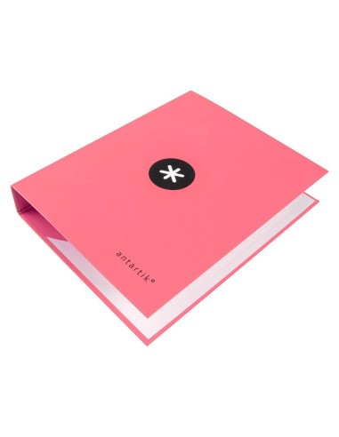 CARPETA 4 ANILLAS 40MM MIXTAS ANTARTIK A4 FORRADA CORAL