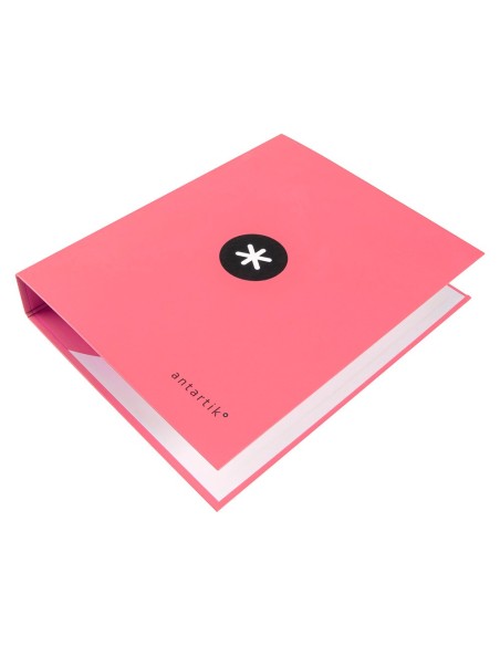 CARPETA 4 ANILLAS 40MM MIXTAS ANTARTIK A4 FORRADA CORAL