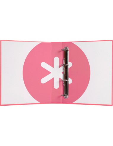 CARPETA 4 ANILLAS 40MM MIXTAS ANTARTIK A4 FORRADA CORAL