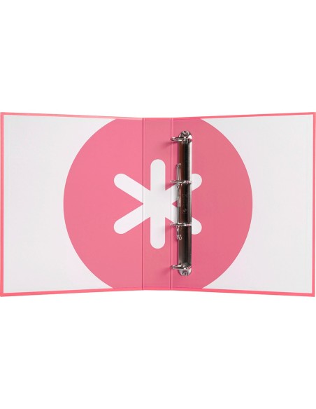 CARPETA 4 ANILLAS 40MM MIXTAS ANTARTIK A4 FORRADA CORAL