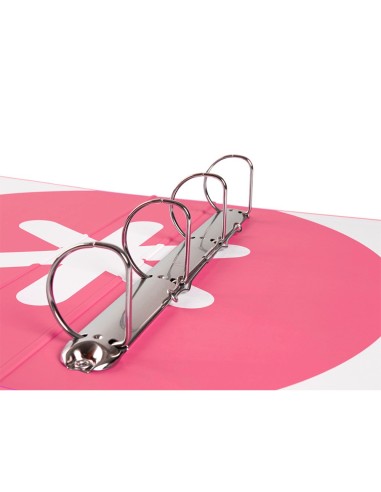 CARPETA 4 ANILLAS 40MM MIXTAS ANTARTIK A4 FORRADA CORAL