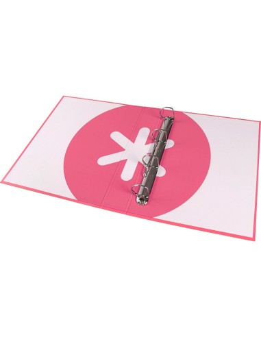 CARPETA 4 ANILLAS 40MM MIXTAS ANTARTIK A4 FORRADA CORAL