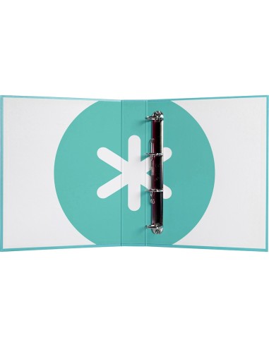 CARPETA 4 ANILLAS 40MM MIXTAS ANTARTIK A4 FORRADA MENTA