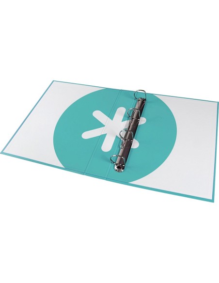 CARPETA 4 ANILLAS 40MM MIXTAS ANTARTIK A4 FORRADA MENTA