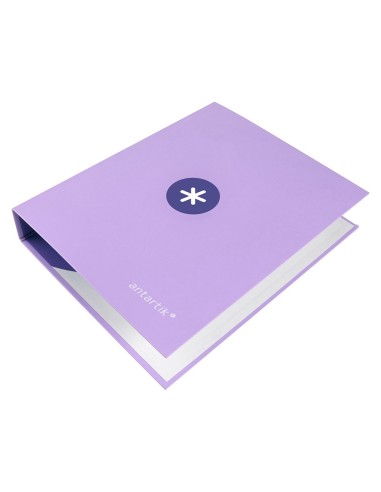 CARPETA 4 ANILLAS 40MM MIXTAS ANTARTIK A4 FORRADA LAVANDA