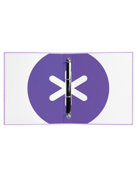 CARPETA 4 ANILLAS 40MM MIXTAS ANTARTIK A4 FORRADA LAVANDA