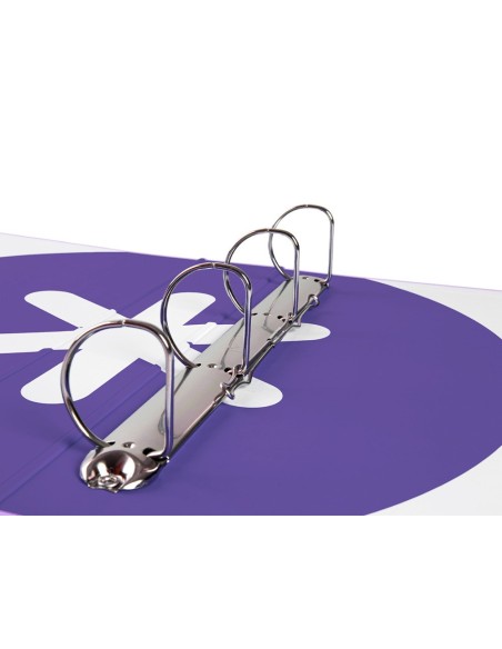 CARPETA 4 ANILLAS 40MM MIXTAS ANTARTIK A4 FORRADA LAVANDA