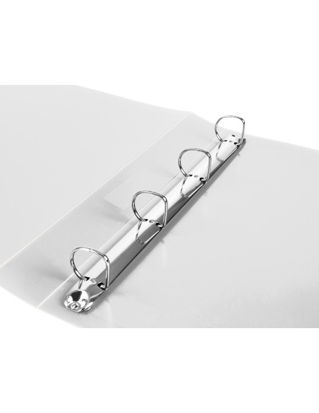 CARPETA 4 ANILLAS 25MM MIXTAS PP. A4 TRANSPARENTE