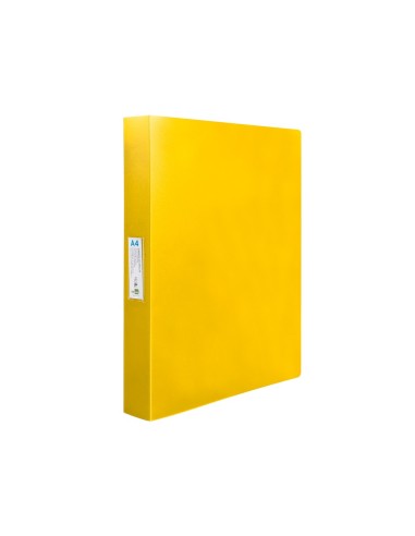 CARPETA 4 ANILLAS 25MM MIXTAS PP. A4 AM. FLUOR OPACO