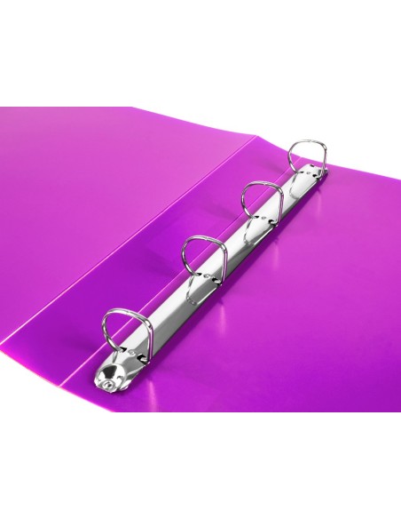 CARPETA 4 ANILLAS 25MM MIXTAS PP. A4 LAVANDA OPACO