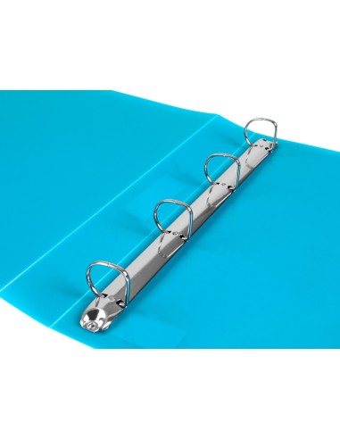 CARPETA 4 ANILLAS 25MM MIXTAS PP. A4 CEL. OPACO