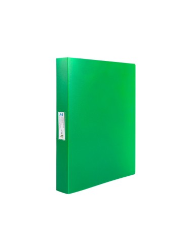 CARPETA 4 ANILLAS 25MM MIXTAS PP. A4 VE. MANZANA OPACO