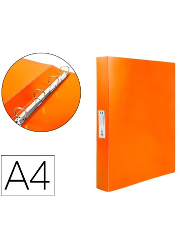 CARPETA BEAUT.4 A 25 MM MIXTAS 43431 PP DIN A4 NARANJA SERIE FROSTY