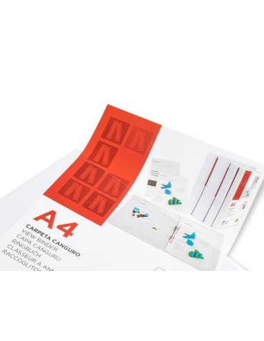 CARPETA CANGURO 4 A 16 MM PLASTICO DIN A4 BLANCO