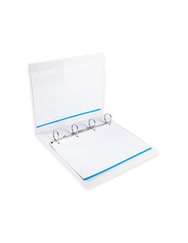 CARPETA CANGURO 4 A 40 MM PLASTICO DIN A4 BLANCO