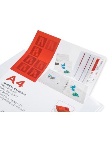 CARPETA CANGURO 4 A 40 MM PLASTICO DIN A4 BLANCO