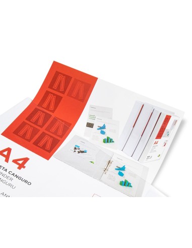 CARPETA CANGURO 2 A 55 MM PLASTICO DIN A4 BLANCO