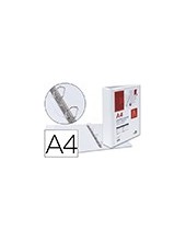 CARPETA CANGURO 4 ANILLAS MIXTAS 55MM LIDERPAPEL A4 BLANCA KG45 2