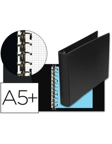 CARPETA MULTIFIN ALFA 3002-M 11 A 25 MM PLASTICO 4º NEGRO