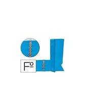 CARPETA LIDERPAPEL 4A 40 MM REDONDAS PLASTICO FL.COL.CELESTE 2