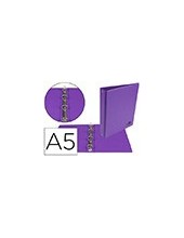 CARPETA 4º 4 ANILLAS 25 MM REDONDAS LIDER  CARTON FORR PVC VIO 2