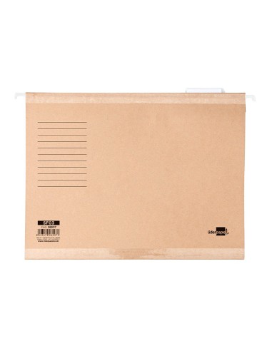 CARPETA COLGANTE FL+ VISOR SUP. LIDERPAPEL KRAFT