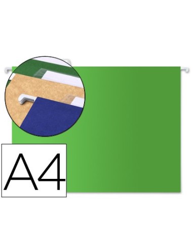 CARPETA COLGANTE A4 VISOR SUP. LIDERPAPEL VERDE