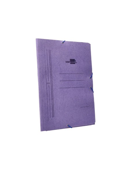 CARPETA GOMAS LIDERPAPEL FL CARTON COMPACTO 3 SOLAPAS AZ.