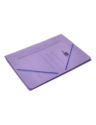 CARPETA GOMAS LIDERPAPEL FL CARTON COMPACTO 3 SOLAPAS AZ.