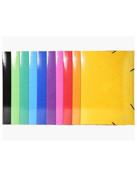 CARPETA GOMAS EXACOMPTA A3 CARTON 3 SOLAPAS COL.SURT.